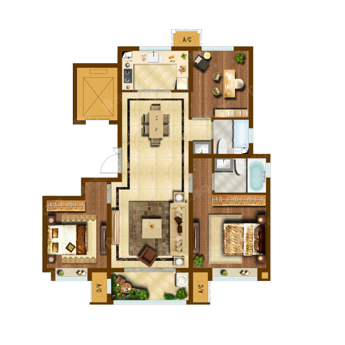 滨海红星天铂高层B_滨海红星天铂户型图