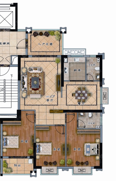中冠华府3栋03户型_中冠华府户型图-汕头搜狐焦点网