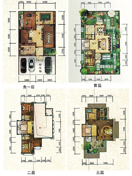 中海原山别墅户型图图片