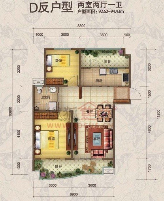 62平方米d反_青建依山半岛户型图-青岛搜狐焦点网