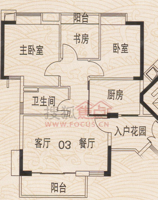 岭南湾畔岭南湾畔c10栋2-30层03单位_岭南湾畔户型图-广州搜狐焦点网