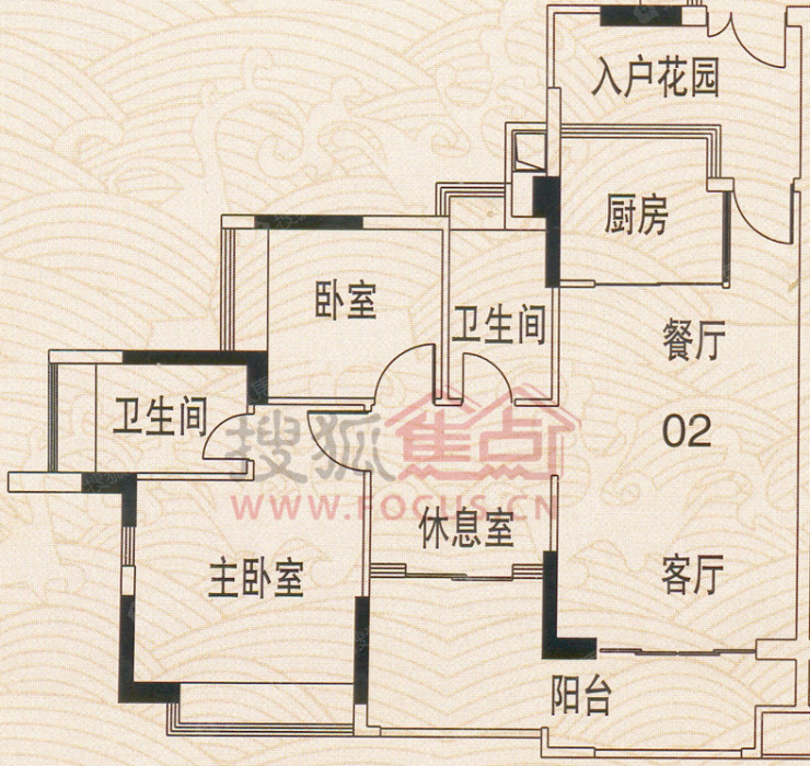 岭南湾畔岭南湾畔c9栋2-30层02单位_岭南湾畔户型图-广州搜狐焦点网