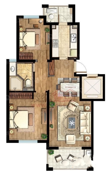 00㎡_良渚文化村白鹭郡南户型图-杭州搜狐焦点网