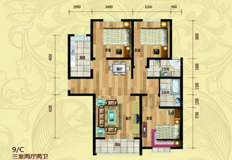 水岸名都9c_水岸名都户型图-石家庄搜狐焦点网
