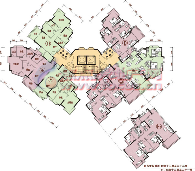 2007金牌户型参选-新月明珠花园10座e单元面积150㎡套内面积127㎡-0室