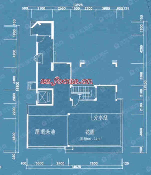 复式楼三层平面户型图_新天国际名苑(水岸新天)户型图-深圳搜狐焦点网