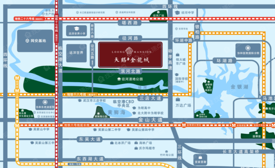天赐金龙城交通图_天赐金龙城位置_天赐金龙城地铁公交线路图-武汉