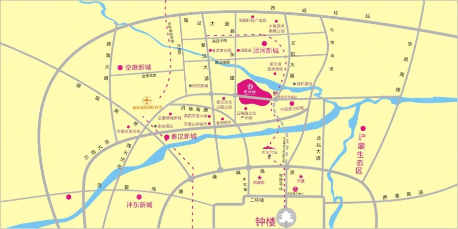 西安乐华城景区地图图片