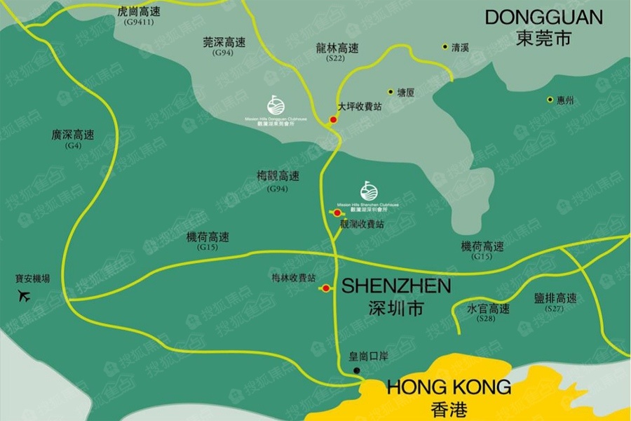 观澜湖交通图_观澜湖位置_观澜湖地铁公交线路图-深圳搜狐焦点网