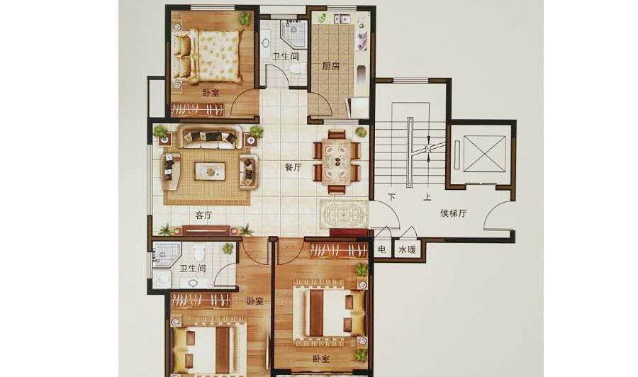 壹里阳光洋房h户型_壹里阳光户型图-潍坊搜狐焦点网