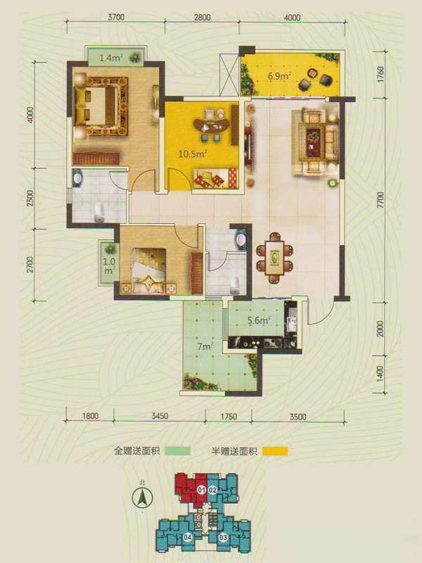 玉林奥园康城14号楼01户型_玉林奥园康城户型图-玉林搜狐焦点网