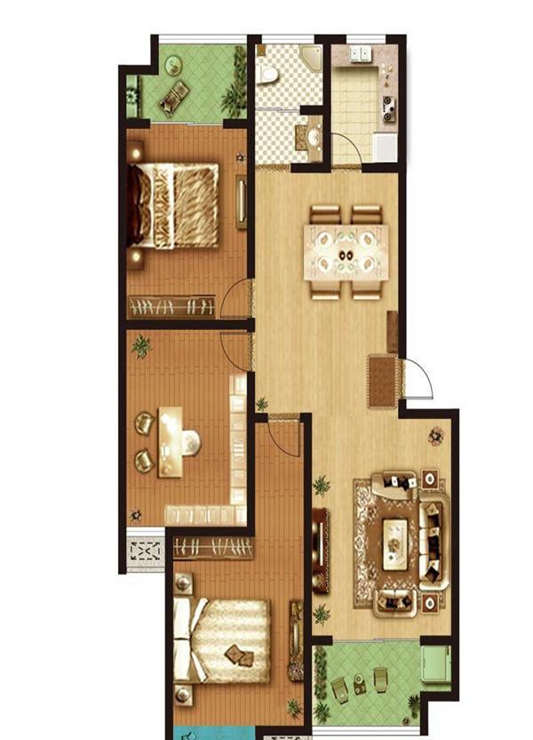 翠庭尚都翠庭尚都 3室2厅1卫1厨 105㎡_翠庭尚都户型图-开封搜狐焦点