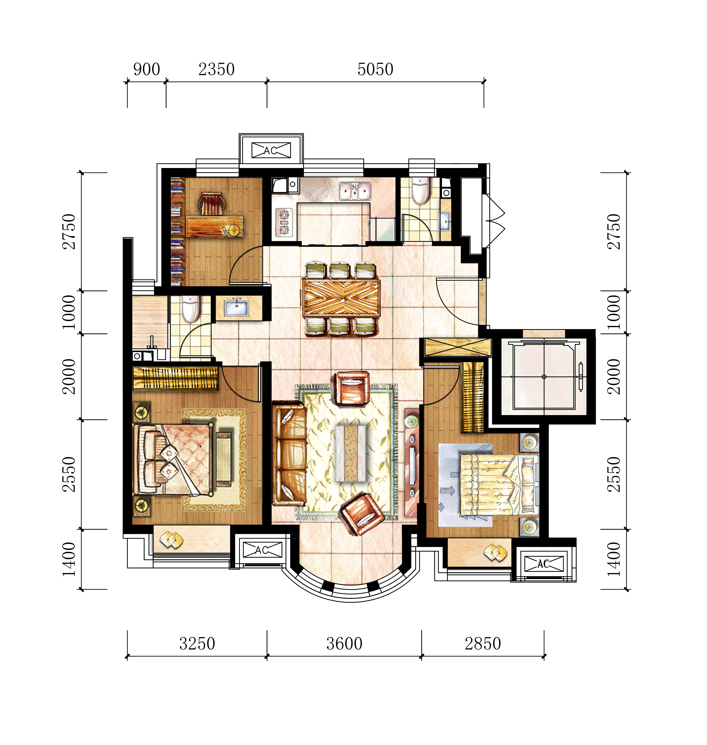 万科翡翠公园98平3居_万科翡翠公园户型图-北京搜狐焦点网