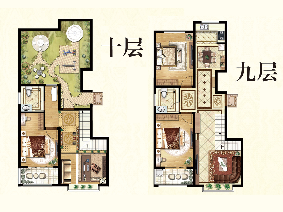 锦绣城三期a(跃层)1#2#_锦绣城三期户型图-保定搜狐焦点网