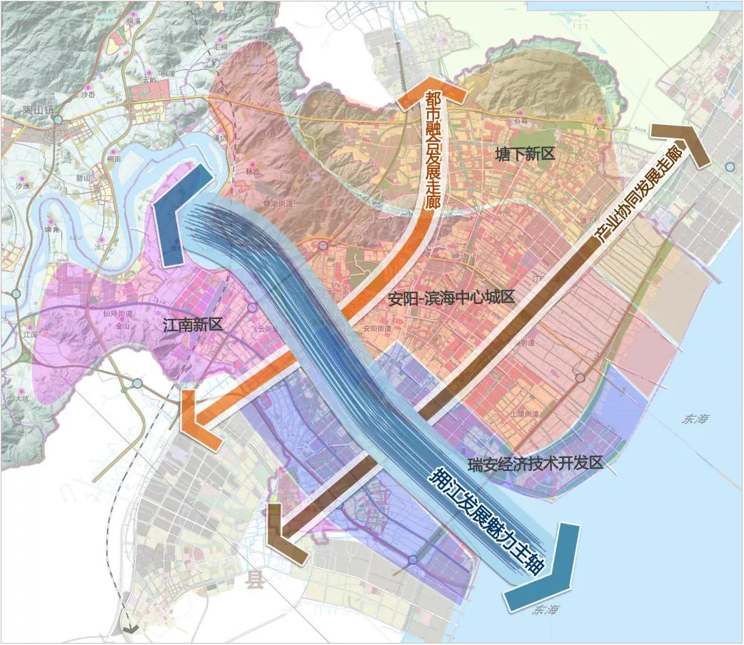 在较新发布的《瑞安市十四五规划》中,瑞安提出未来五年要构建一心