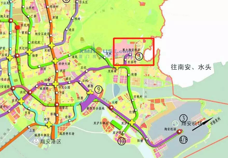 厦门翔安地铁规划图图片