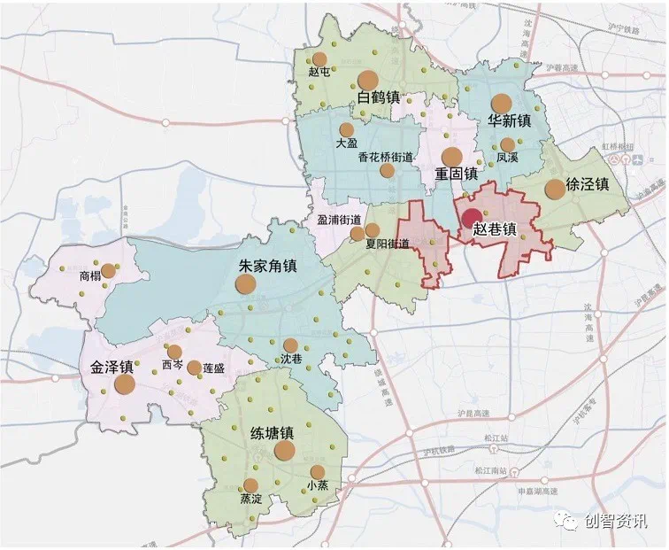 较新:上海市青浦区赵巷镇总体规划 含近期重点建设区域和项目