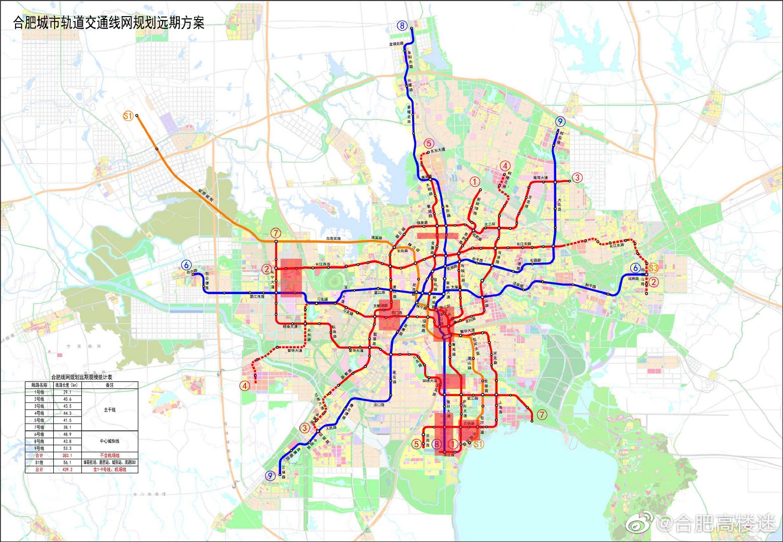 合肥地铁9号线,s1号线线路基本确定!具体站点是