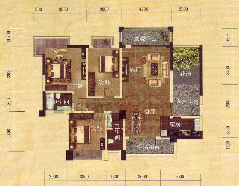 维也纳森林小区户型图图片