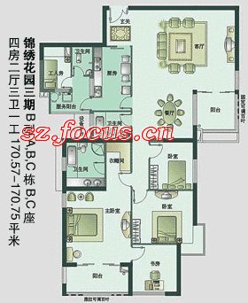 锦绣花园三期4室2厅3卫1厨-4室2厅3卫