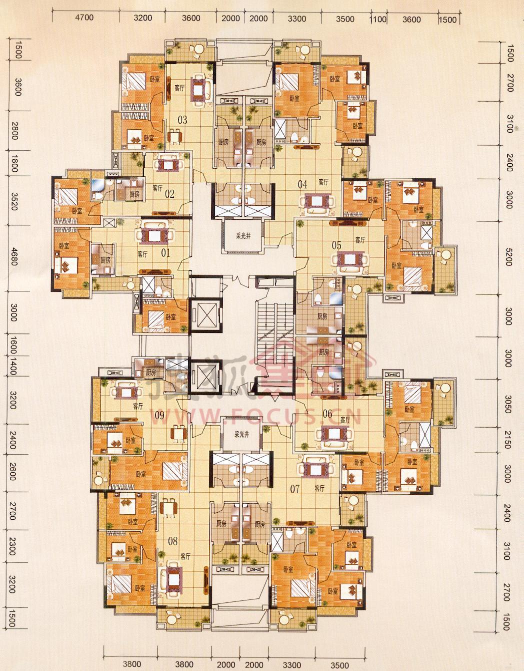 正升雅境a栋2-9层户型_正升雅境户型图-广州搜狐焦点网