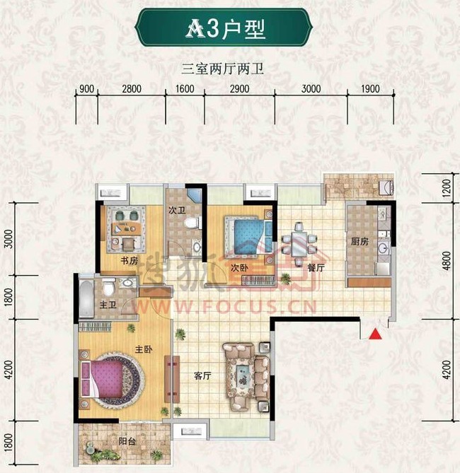 清能清江锦城a3_清能清江锦城户型图-武汉搜狐焦点网