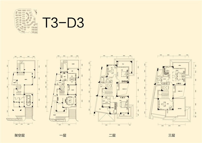 云海湾|雍景台t3-d3户型图