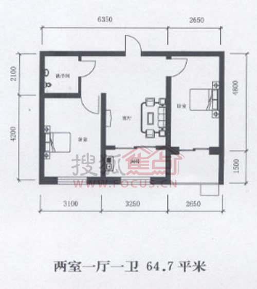 7平米_尧和宁苑户型图-保定搜狐焦点网