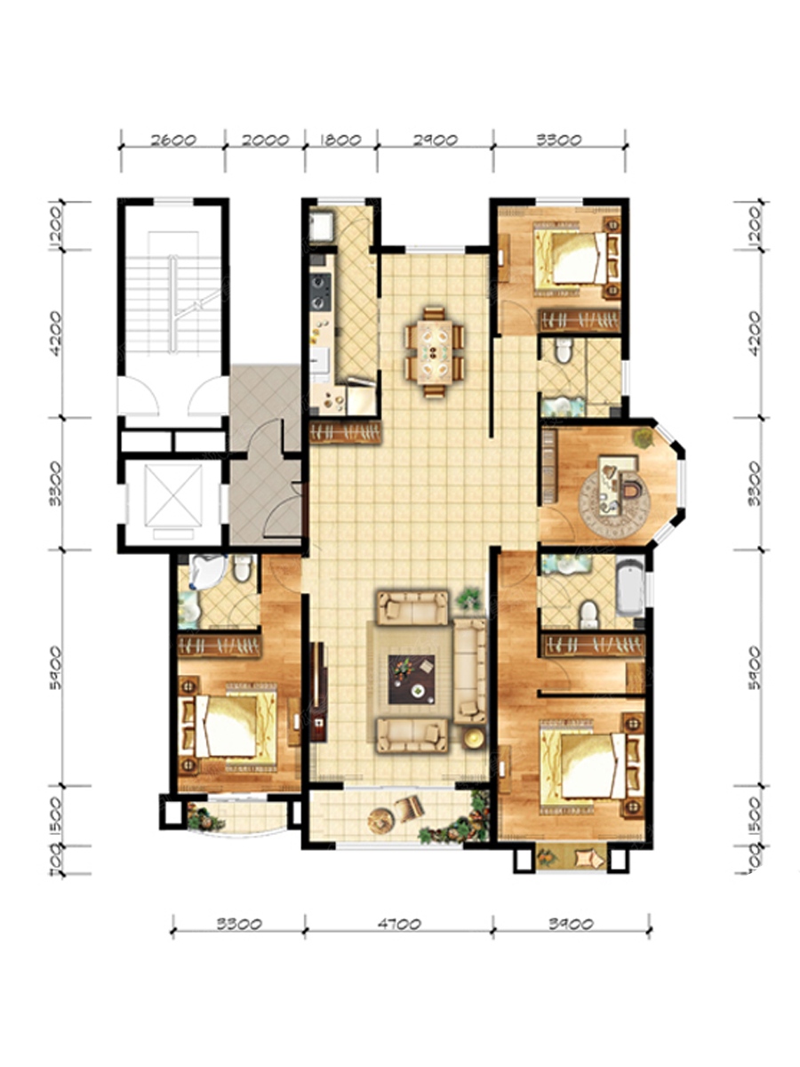 建邦原香溪谷四居_建邦原香溪谷户型图-济南搜狐焦点网