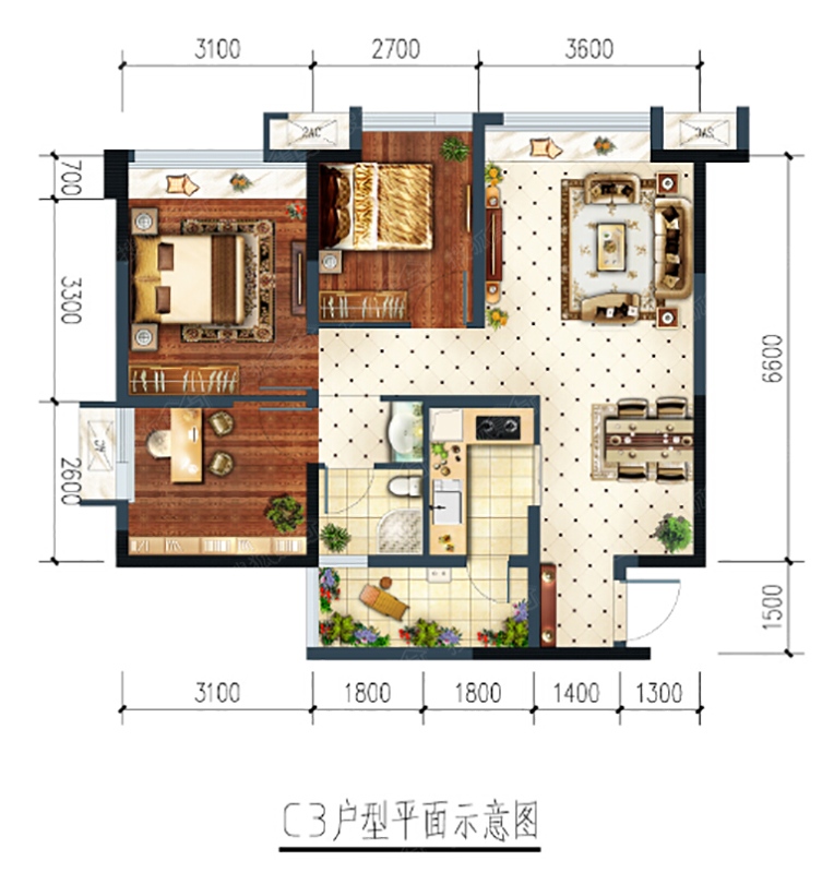 成都鑫苑鑫都汇户型图图片