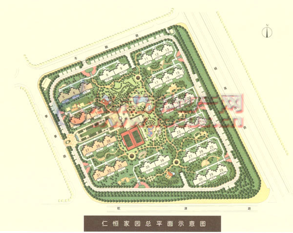 仁恒西郊花园平面图图片