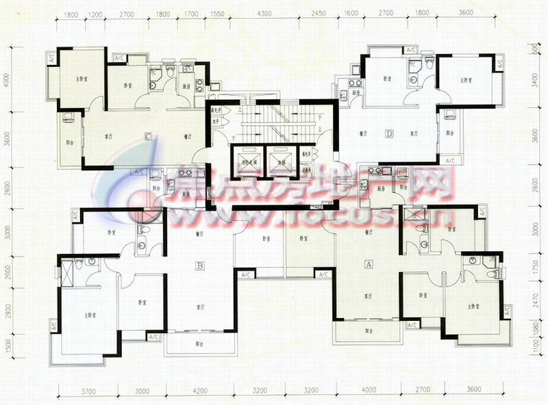 金碧湾二期7号楼标准层(2-32层)平面_金碧湾户型图-广州搜狐焦点网