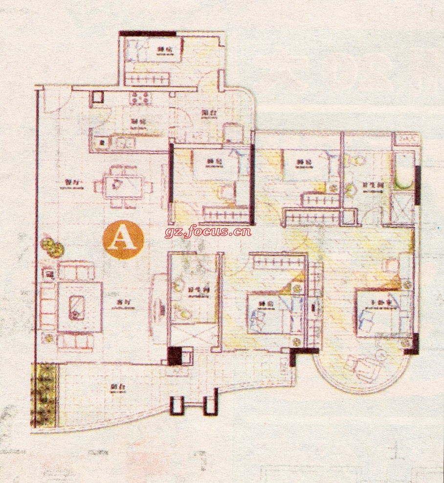 珠江帝景賞湖軒a單元_珠江帝景戶型圖-廣州搜狐焦點網