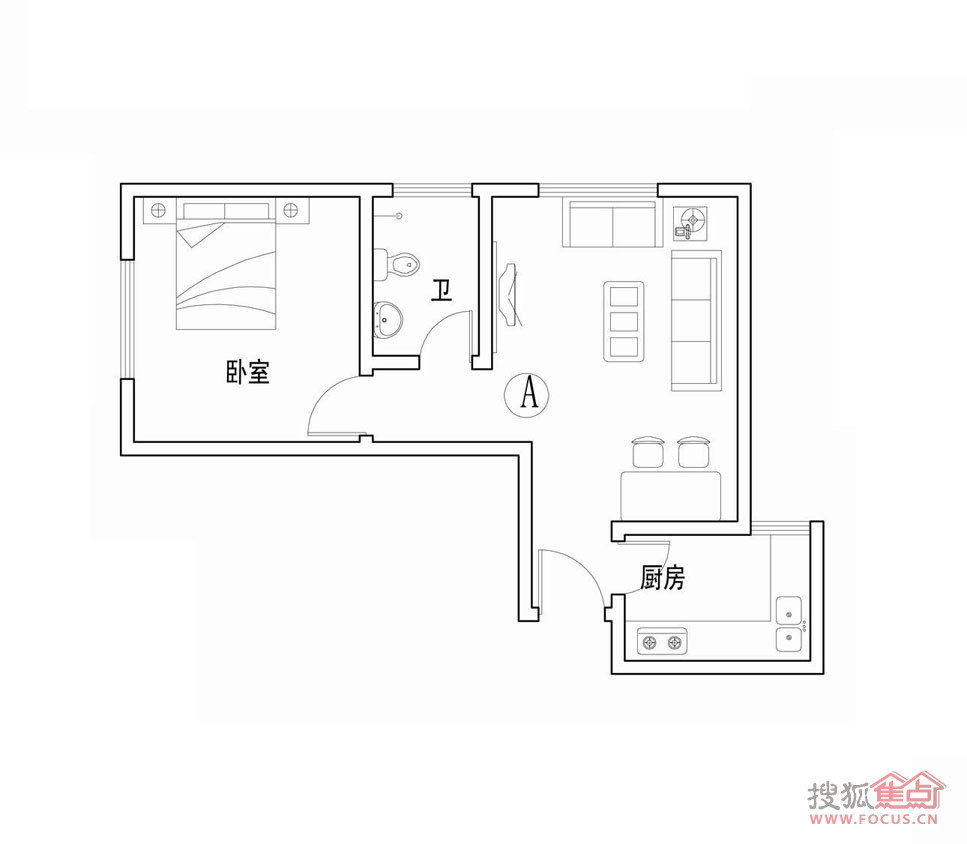 泽惠园一室一厅户型图图片