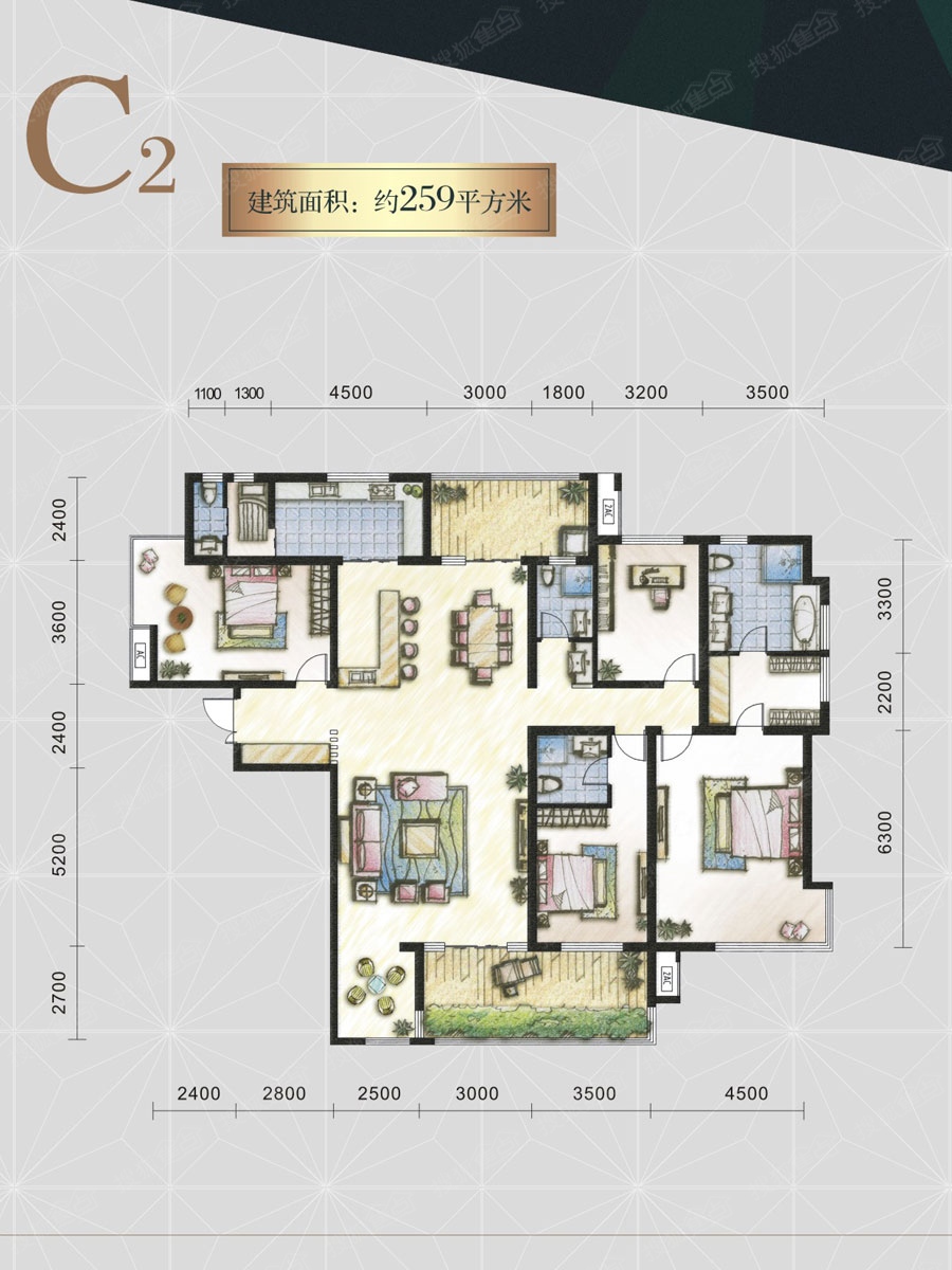 华侨城天鹅堡c2_华侨城天鹅堡户型图-西安搜狐焦点网