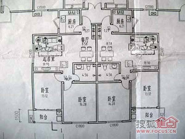 丽景苑小区两室两厅一卫_丽景苑小区户型图-济南搜狐焦点网