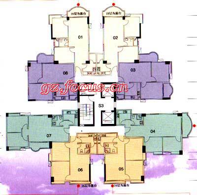 富力天朗明居s3栋平面图_富力天朗明居户型图-广州搜狐焦点网