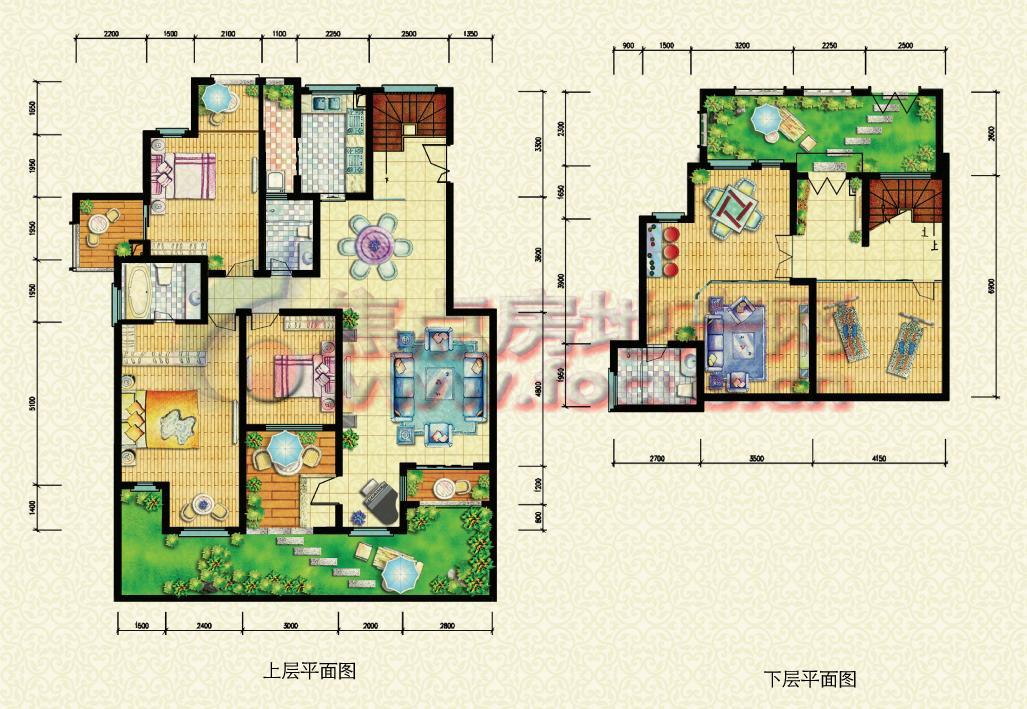 森林湖森林湖花园洋房一梯两户 底跃d1-1_森林湖户型图-昆明搜狐焦点