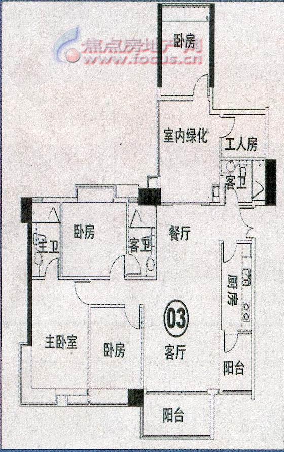 东海嘉园东海嘉园c塔03单元平面_东海嘉园户型图-广州搜狐焦点网