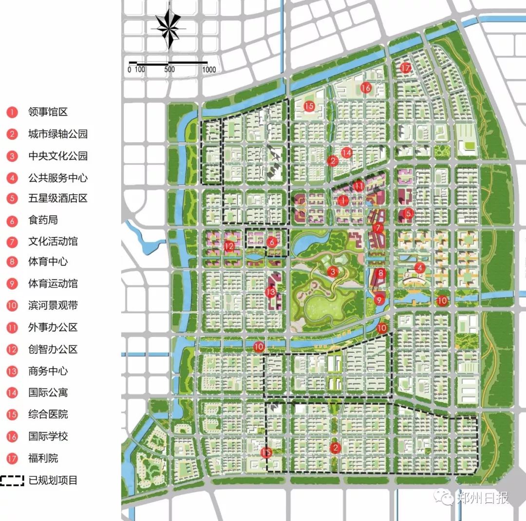 郑港区领事馆片区城市设计规划公示,快看你家要拆迁吗?