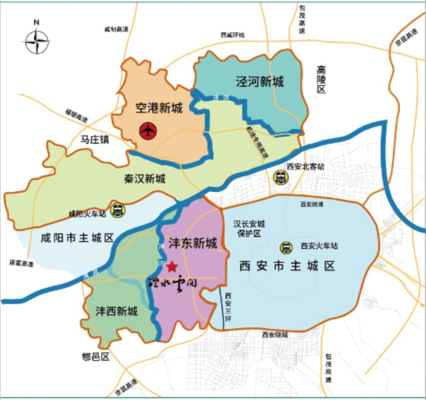 西咸新区地图全图图片